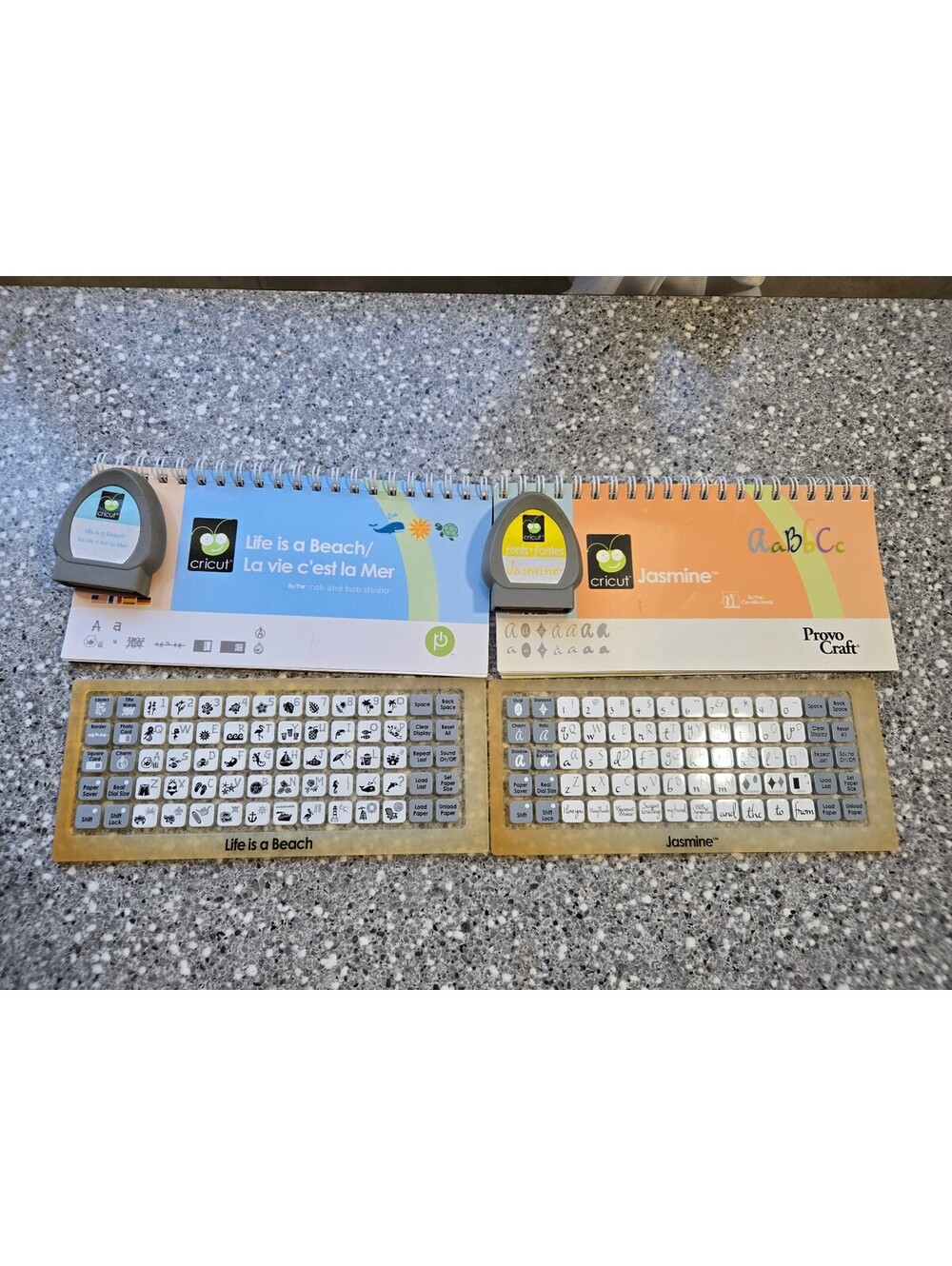 Cricut Cartridge Lot: Life is a Beach & Jasmine Font Sets